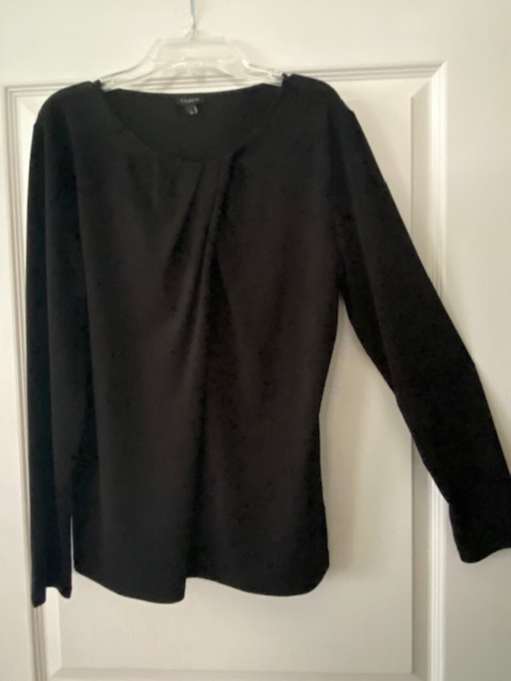 Talbots long sleeve black top Size Large